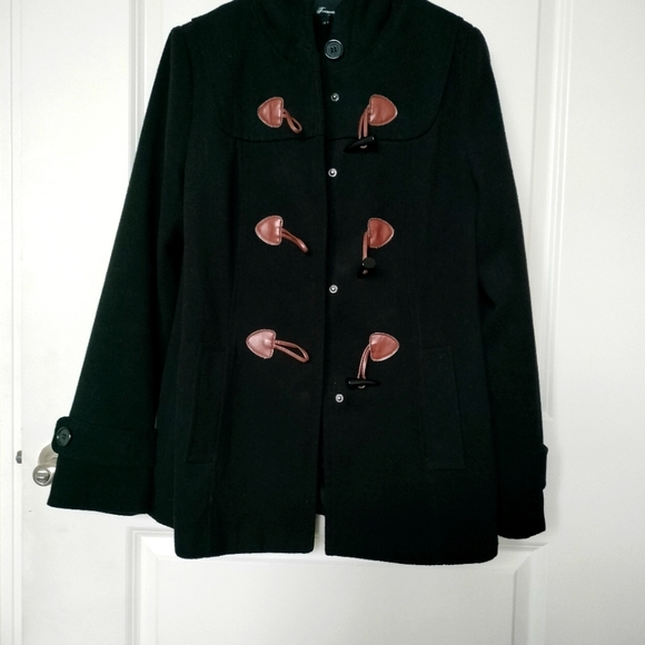 Forever 21 Women's Pea Coat Sz L/G - Picture 4 of 12